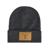 Concept One Yellow Stone Pu Patch Beanie In Grey