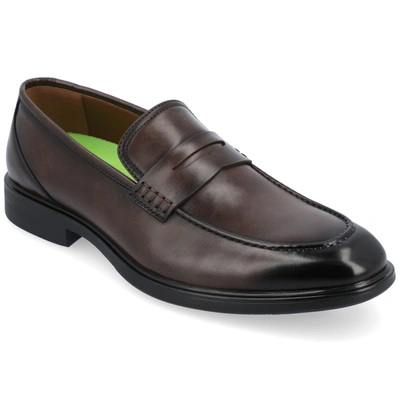 Vance Co. Keith Wide Width Penny Loafer In Brown