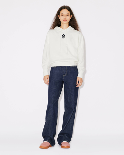 Kenzo Sweatshirt Boke Flower 2.0 Femme Blanc Casse In Off White