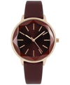 INC INTERNATIONAL CONCEPTS WOMEN'S BROWN STRAP WATCH 37MM, CREATED FOR MACY'S