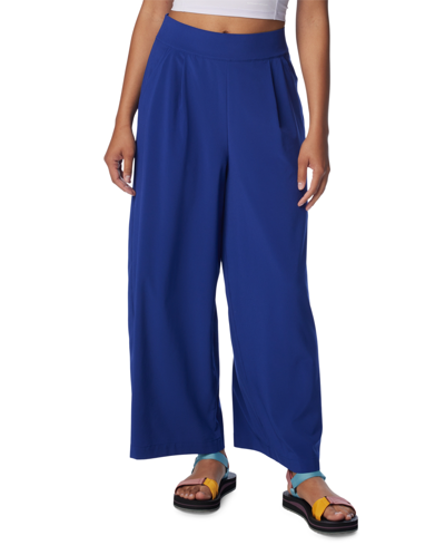 Columbia Women's Solid Anytime Wide-leg Pull-on Pants In Dark Sapphire