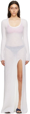 Jacquemus Off-white Le Chouchou 'la Robe Dao' Maxi Dress In 110 Off/white