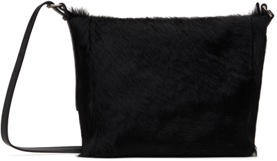 Dries Van Noten Black Pony Hair Crossbody Bag In 900 Black
