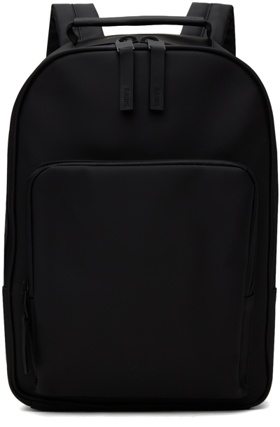 Rains Mens 01 Black Book Coated-shell Backpack