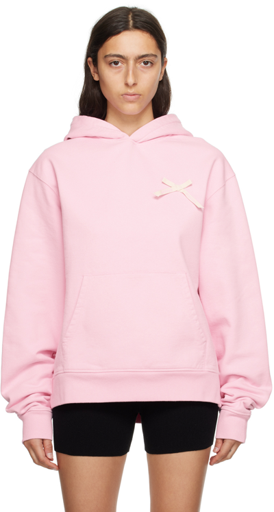 Jacquemus Pink Le Chouchou 'le Hoodie Noeud' Hoodie In New