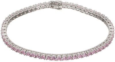 Hatton Labs Silver & Pink Tennis Bracelet