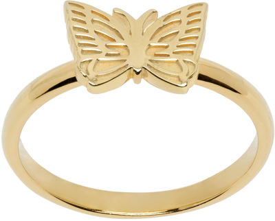 Needles Gold Papillon Ring In C-papillon