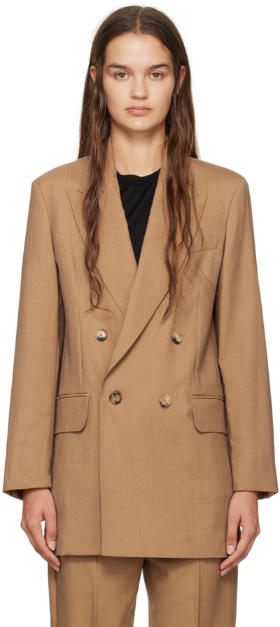 Max Mara Mirko Wool Blend Twill Overs Jacket In Camel