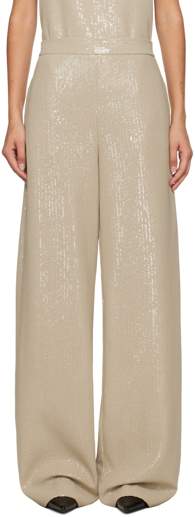 Max Mara Beige Stelvio Trousers In 001 Beige