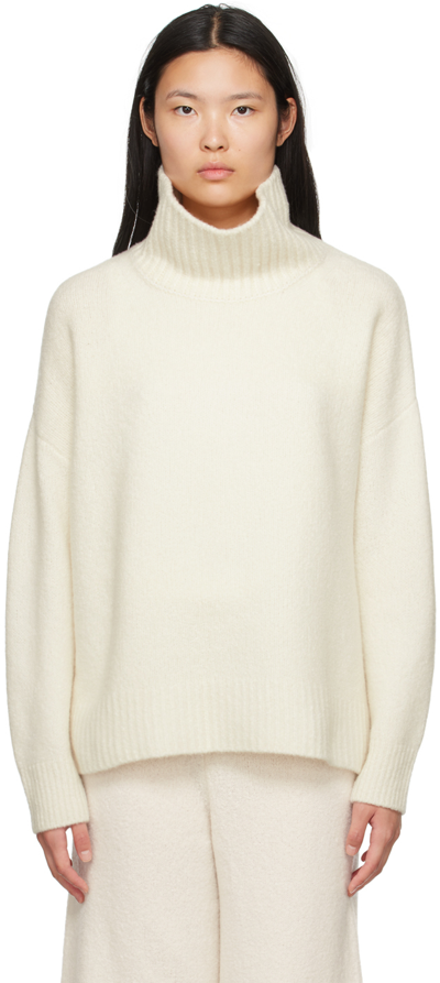Lisa Yang Elwinn Cashmere Sweater In Cream_boucle