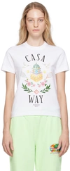 Casablanca Casa Way Printed Jersey T-shirt In White