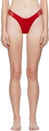 Versace Red Greca Bikini Bottoms In A1203-red