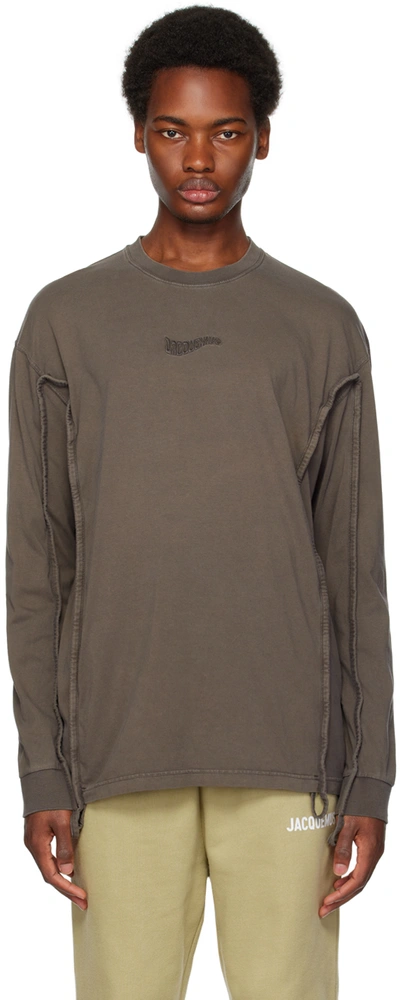 Jacquemus Brown Le Chouchou 'le T-shirt Camargue' Long Sleeve T-shirt In 881 Dark Brown 1