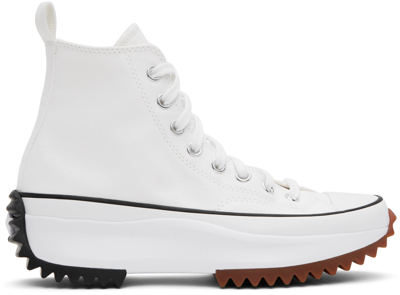 CONVERSE WHITE RUN STAR HIKE HIGH TOP SNEAKERS