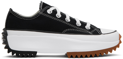 Converse Black Run Star Hike Low Top Sneakers In Black/white