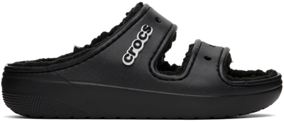 Crocs Classic Cozzzy Sandal In Black