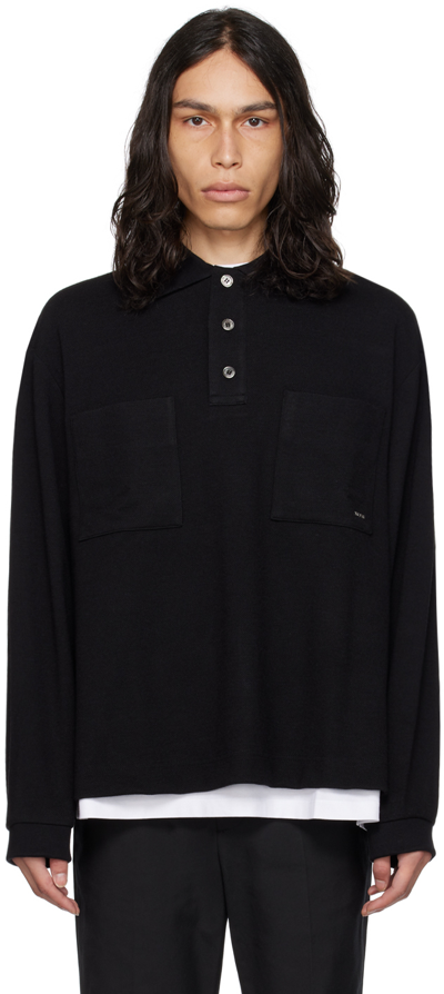 Wooyoungmi Black Hardware Polo In Black 735b