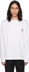 WOOYOUNGMI WHITE PATCH LONG SLEEVE T-SHIRT