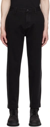 HUGO BLACK TAPERED-FIT TROUSERS