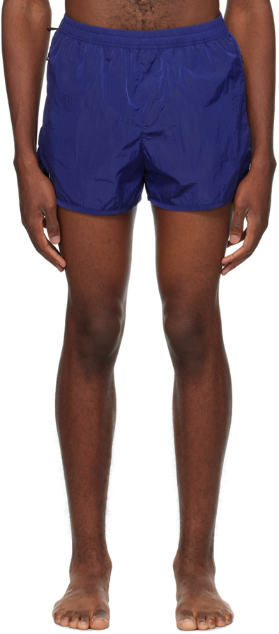 True Tribe Blue Shorter Swim Shorts In Klein