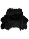 COMME DES GARÇONS FAUX-FUR CROPPED CAPE