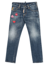 DSQUARED2 CLEMENT MID-RISE STRAIGHT JEANS