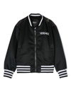 Versace Graphic-print Bomber Jacket In Black
