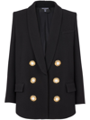 Balmain Button-fastening Double-breasted Jacket In Black