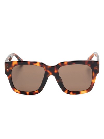 Linda Farrow Tortoiseshell-effect Square Sunglasses In Brown