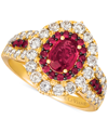 Le Vian Ruby (1-1/5 Ct. T.w.) & Diamond (1-1/4 Ct. T.w.) Ring In 14k Rose Gold (also Available In Yellow Gol In Yellow Gold