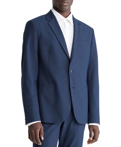 Calvin Klein Men's Refined Slim-fit Stretch Suit Jacket In Dark Sapphire