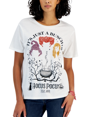 Disney Juniors' Halloween Hocus Pocus Graphic T-shirt In Egret