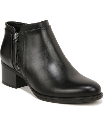 Naturalizer Karol Side-zip Booties In Black Faux Leather