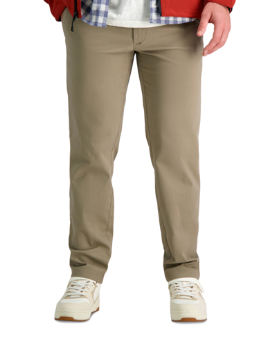 Haggar Men's Slim-fit Life Khaki Comfort Pants In Med Khaki