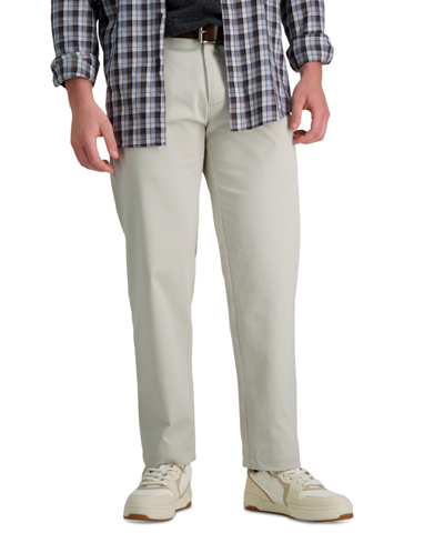 Haggar Men's Slim-fit Life Khaki Comfort Pants In Putty