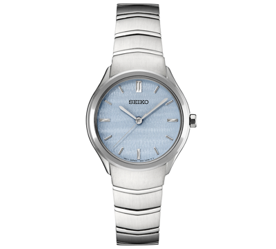 Seiko Women's Essentials Stainless Steel Bracelet Watch 30mm In Light Blue