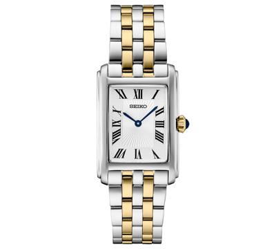 Seiko Women's Essentials Two-tone Stainless Steel Bracelet Watch 22mm In White