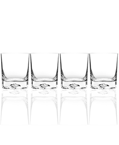 LUIGI BORMIOLI GLASSWARE, SET OF 4 ON THE ROCKS DOUBLE OLD-FASHIONED GLASSES
