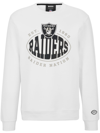 Hugo Boss Boss X Nfl Crewneck Sweatshirt In Las Vegas Raiders White