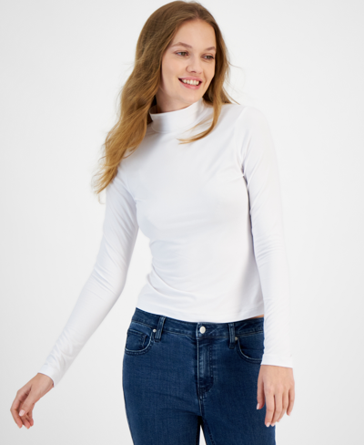 And Now This Women's Soft Turtleneck Top In White