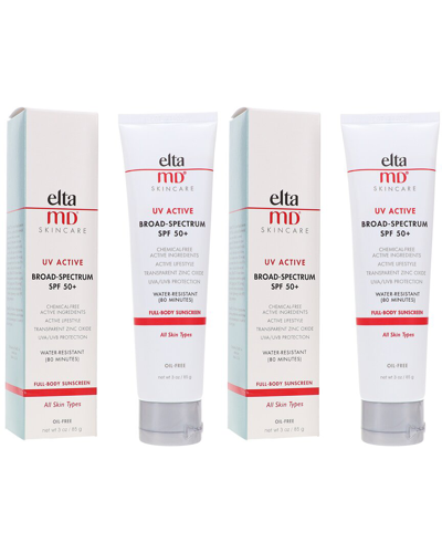 Eltamd 2 Pack Uv Physical Tinted Broad-spectrum Spf 41 3oz Tube In Transparent