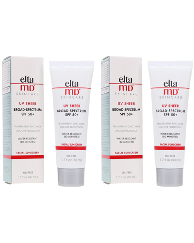 Eltamd 1.7oz Uv Sheer Broad-spectrum Spf 50+ 2 Pack In Transparent