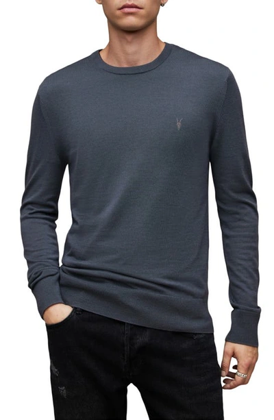 Allsaints Mode Slim Fit Wool Sweater In Beetle Blue