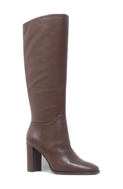 Kenneth Cole New York Women's Lowell Tall Calf Block Heel In Chocolate