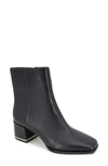 Kenneth Cole New York Edie Block Heel Bootie In Black Leather