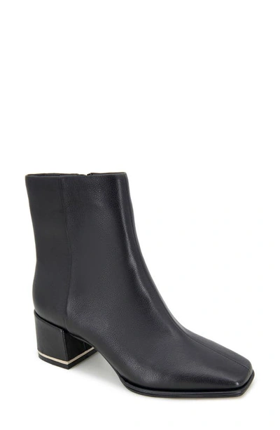 Kenneth Cole New York Edie Block Heel Bootie In Black Leather
