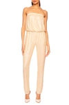 Susana Monaco Sequin Strapless Jumpsuit In Belgian Creme