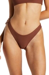 Billabong Tanlines Hike High Leg Bikini Bottoms In Mocha