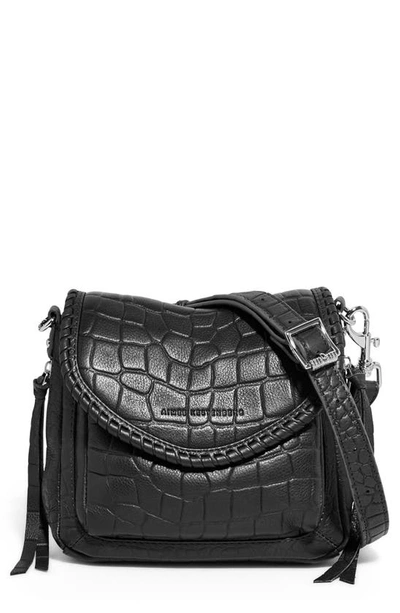 Aimee Kestenberg Mini All For Love Convertible Leather Crossbody Bag In Black Croco