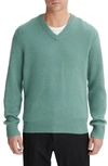 Vince Men's V-neck Cashmere Sweater In Mineral Green